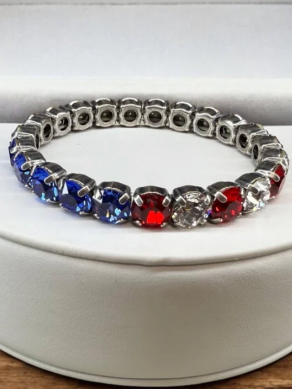 USA American Flag - Full Crystal Stretch Bracelet